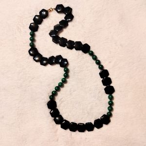 Authentic Onyx and Malachite necklace